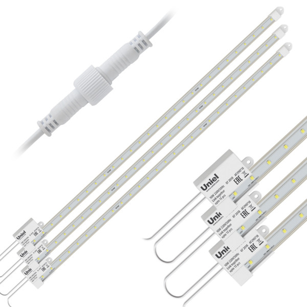 Светильник для растений  ULY-P90-10W/SPFR/K IP65 AC220V CLEAR KIT09 Uniel