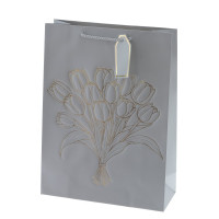 Пакет подарочный L (бумага 210г/м2, блок 12шт), L31 W12 H42 см, 4в.