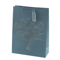 Пакет подарочный L (бумага 210г/м2, блок 12шт), L31 W12 H42 см, 4в.