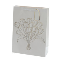 Пакет подарочный L (бумага 210г/м2, блок 12шт), L31 W12 H42 см, 4в.