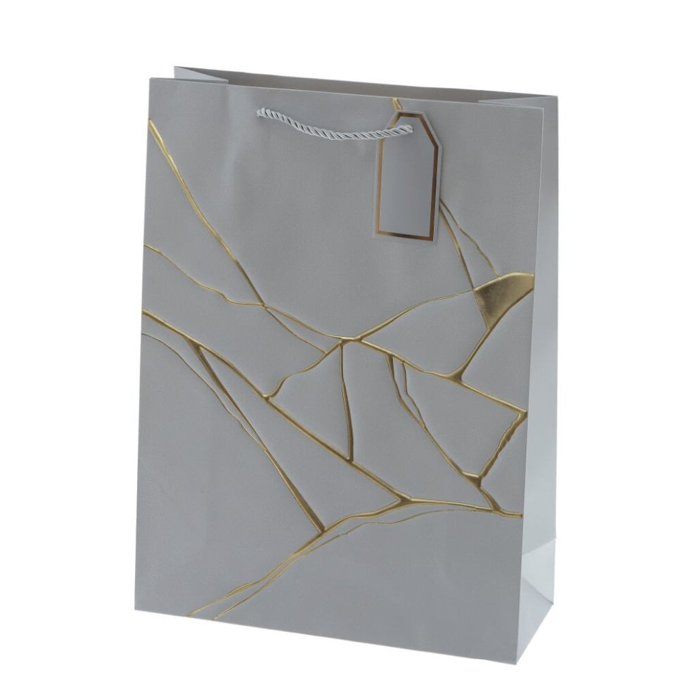 Пакет подарочный L (бумага 210г/м2, блок 12шт), L31 W12 H42 см, 4в.