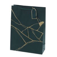 Пакет подарочный L (бумага 210г/м2, блок 12шт), L31 W12 H42 см, 4в.