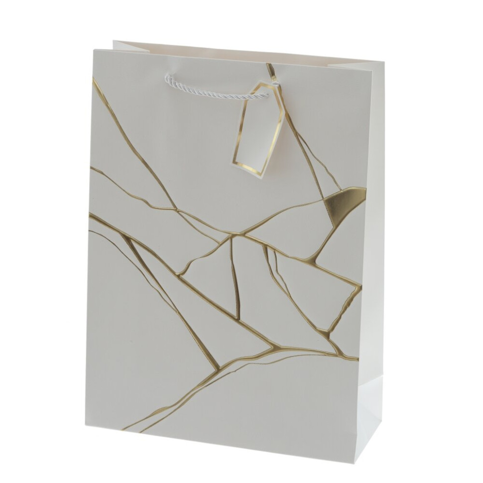 Пакет подарочный L (бумага 210г/м2, блок 12шт), L31 W12 H42 см, 4в.