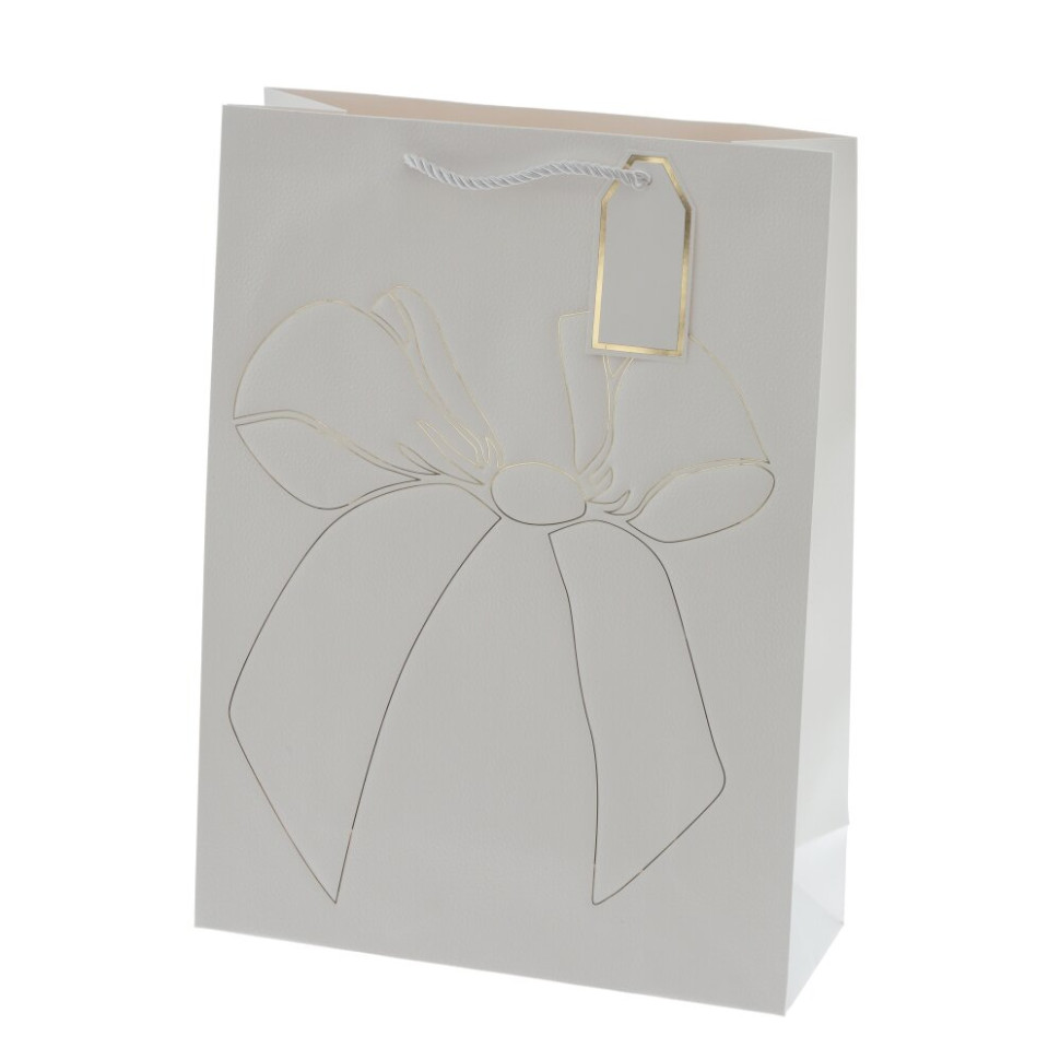 Пакет подарочный L (бумага 210г/м2, блок 12шт), L31 W12 H42 см, 4в.