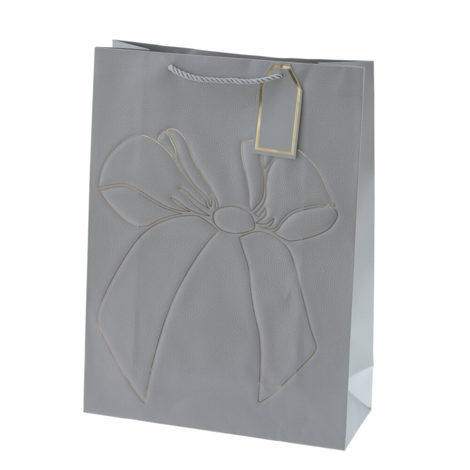 Пакет подарочный L (бумага 210г/м2, блок 12шт), L31 W12 H42 см, 4в.