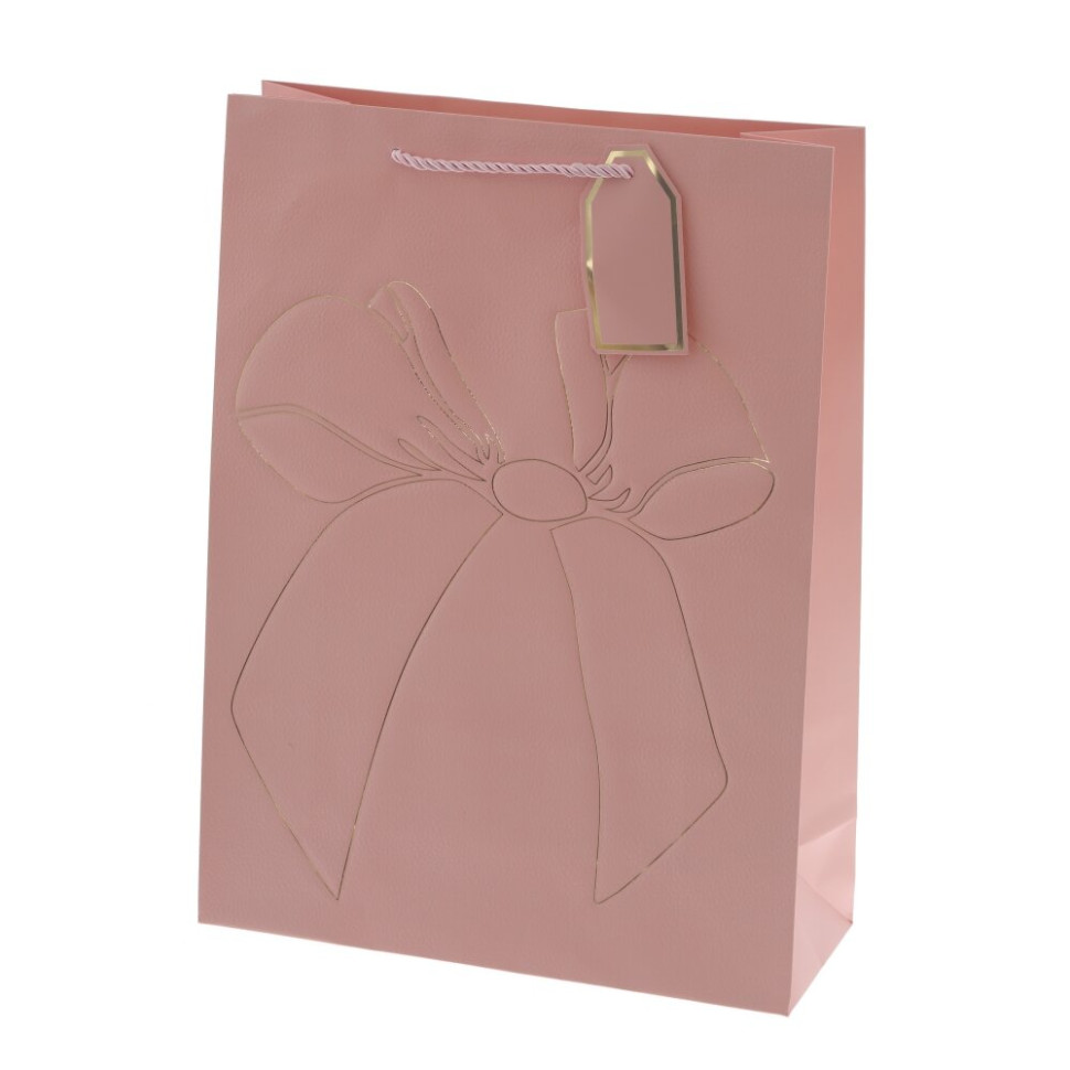 Пакет подарочный L (бумага 210г/м2, блок 12шт), L31 W12 H42 см, 4в.