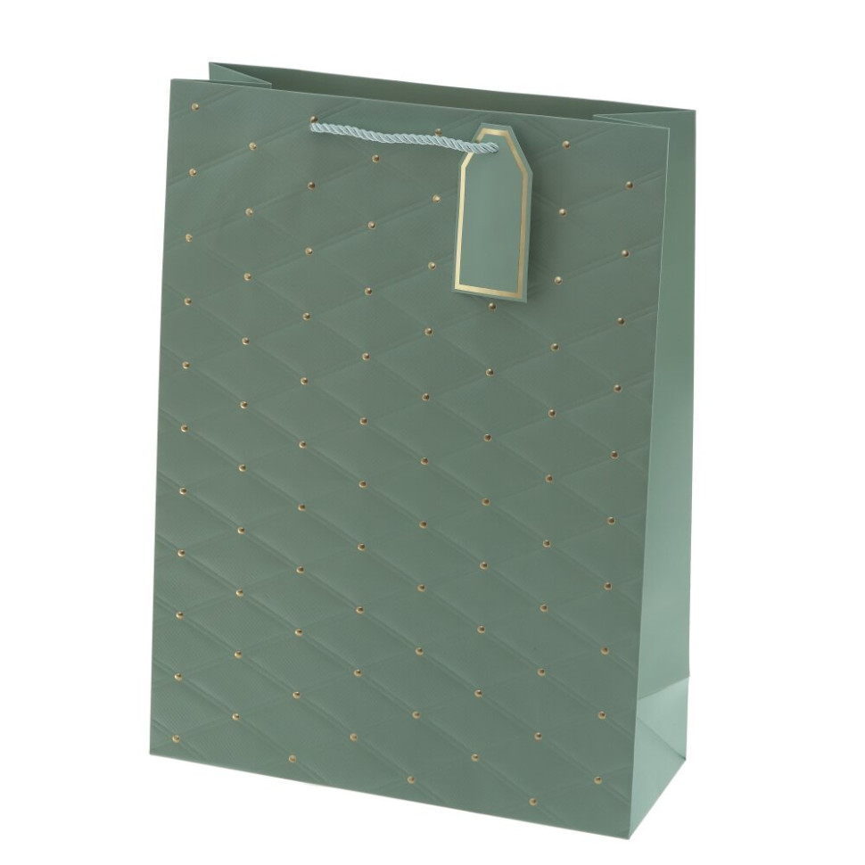 Пакет подарочный L (бумага 210г/м2, блок 12шт), L31 W12 H42 см, 4в.