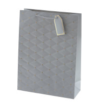 Пакет подарочный L (бумага 210г/м2, блок 12шт), L31 W12 H42 см, 4в.