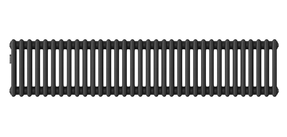 Стальной трубчатый радиатор Kohr Heim 3030/34 секции с боковым подключением 3/4 черный