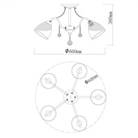Потолочная люстра De Markt City Вита 315014905 Потолочная люстра De Markt City Вита 315014905