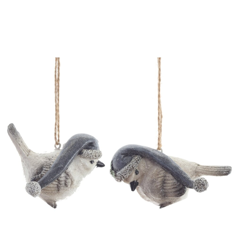 Фигурка декоративная подвесная "Птичка",   L7 W4,5 H4,5 см, 2в.