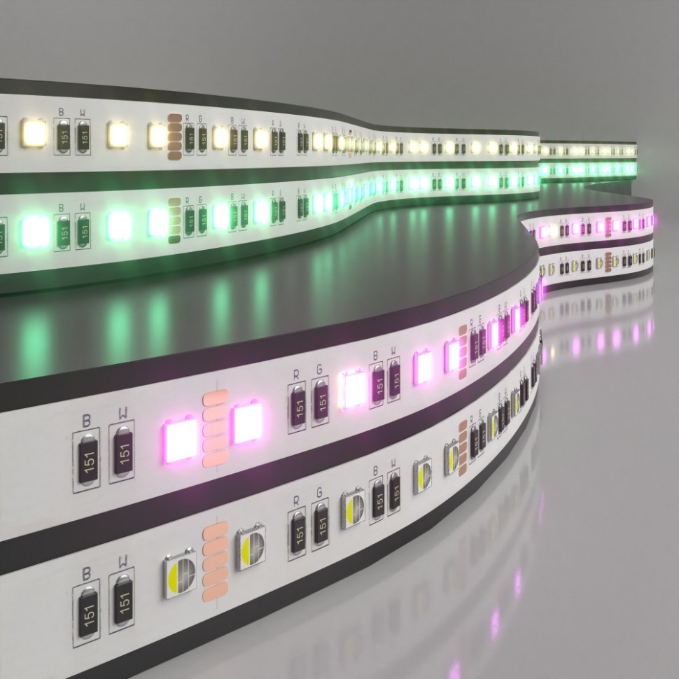 Светодиодная лента 24V 60Led 24W IP20 RGBW Лента светодиодная 24V 24W 60Led 5050 IP20 MIX RGB/теплый белый, 5м Elektrostandard