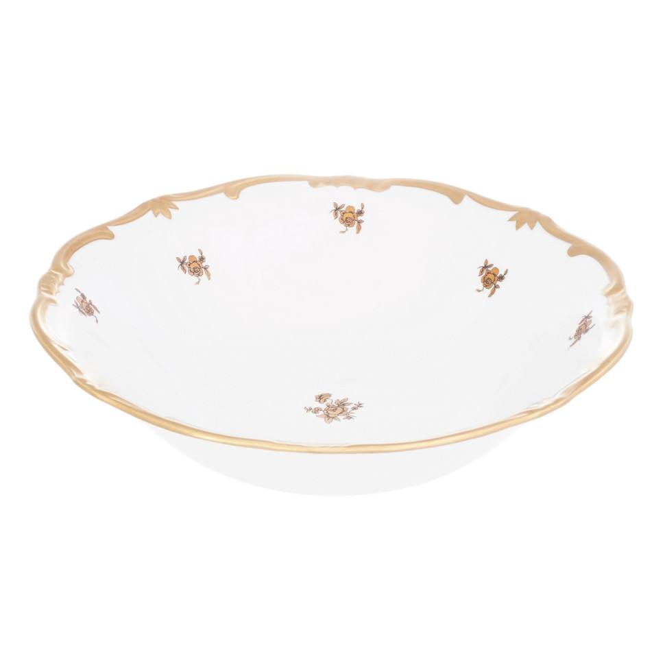 Салатник круглый 25см."Роза золотая"