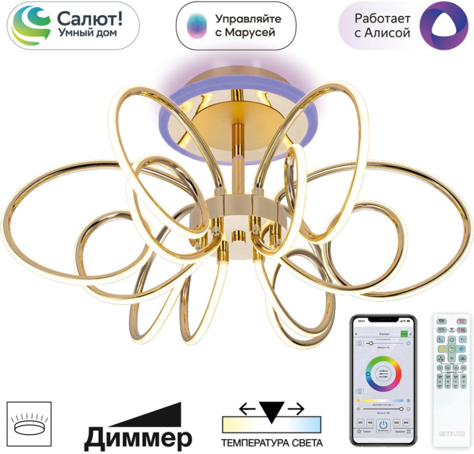 Потолочная люстра Salma Smart CL224A162 Citilux
