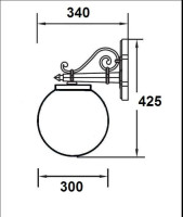 Настенный фонарь уличный  88202L Bl Oasis Light