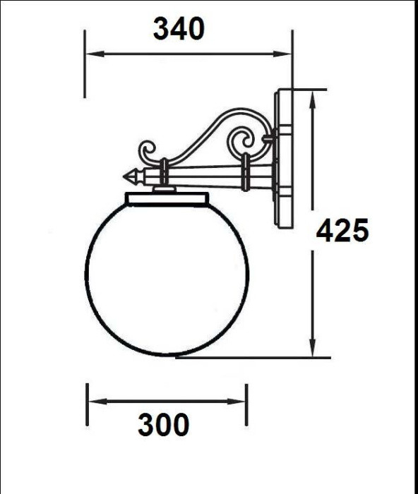 Настенный фонарь уличный  88202L Bl Oasis Light