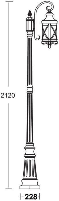 Наземный фонарь LUCERNA 84809/18/PartA Gb Oasis Light