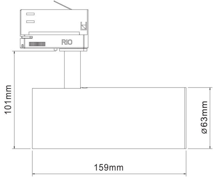 Трековый светильник Luna 707025 Deko-Light