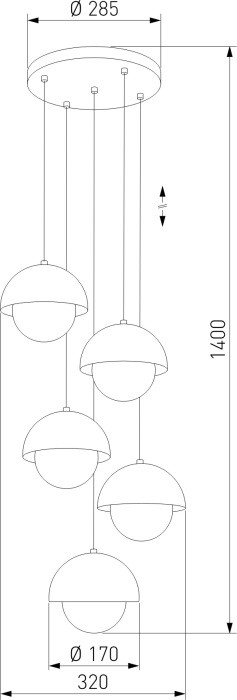 Подвесной светильник Bono 10214 Bono TK Lighting