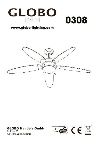 Потолочная люстра Azura 0308 Globo