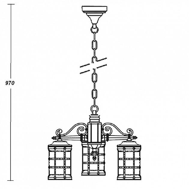 Уличный светильник подвесной  81270/3 Gb Oasis Light