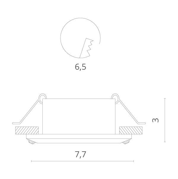 Точечный светильник Gianetta 1405/01 PL-1 Divinare