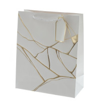 Пакет подарочный M (бумага 210г/м2, блок 12шт), L26 W12 H32 см, 4в.