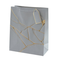 Пакет подарочный M (бумага 210г/м2, блок 12шт), L26 W12 H32 см, 4в.