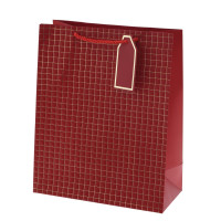 Пакет подарочный M (бумага 210г/м2, блок 12шт), L26 W12 H32 см, 4в.