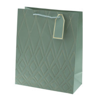 Пакет подарочный M (бумага 210г/м2, блок 12шт), L26 W12 H32 см, 4в.