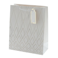 Пакет подарочный M (бумага 210г/м2, блок 12шт), L26 W12 H32 см, 4в.