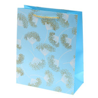 Пакет подарочный M (бумага 210г/м2, блок 12шт), L26 W12 H32 см, 4в.