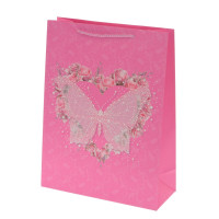 Пакет подарочный M (бумага 210г/м2, блок 12шт), L26 W12 H32 см, 4в.