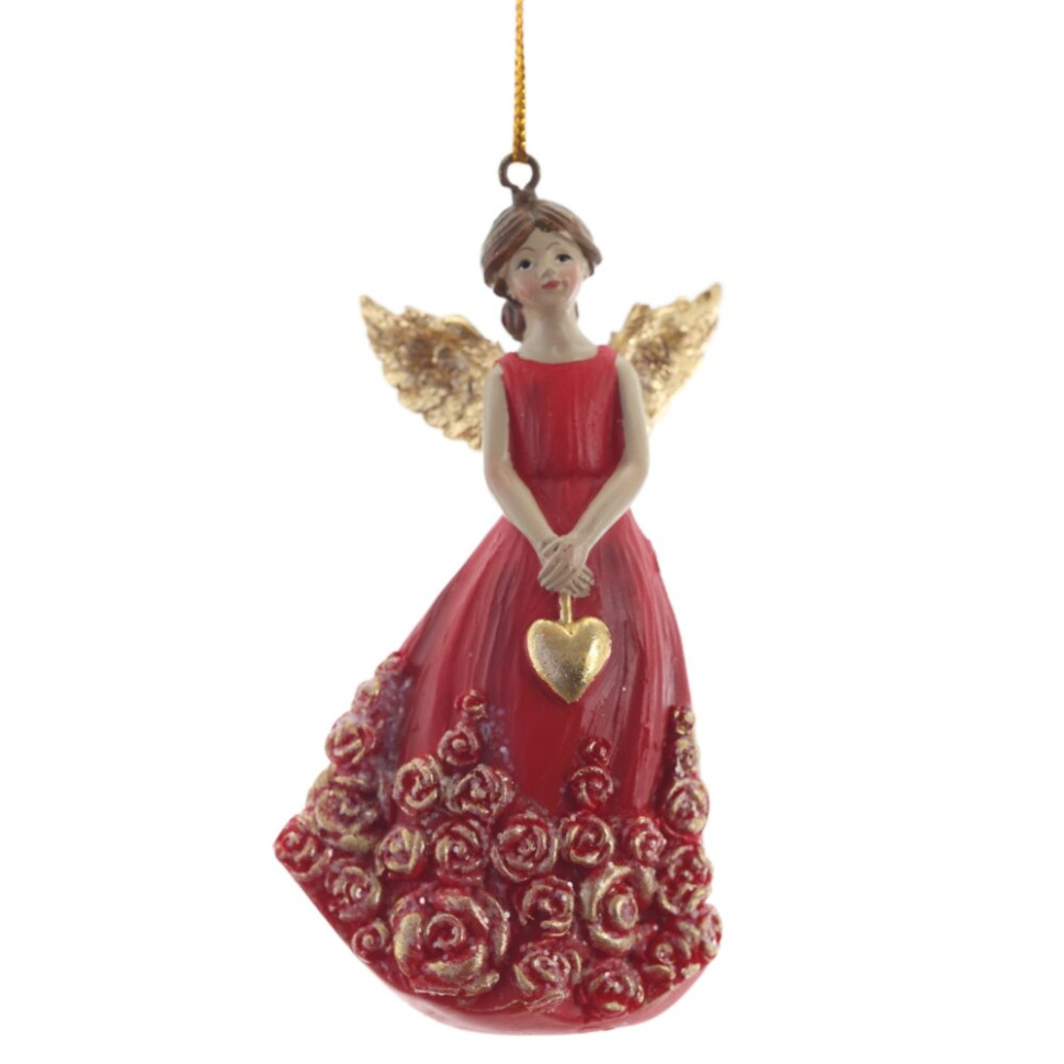 Фигурка декоративная подвеная "Ангел",   L5 W3,5 H9,5 см, 2в.