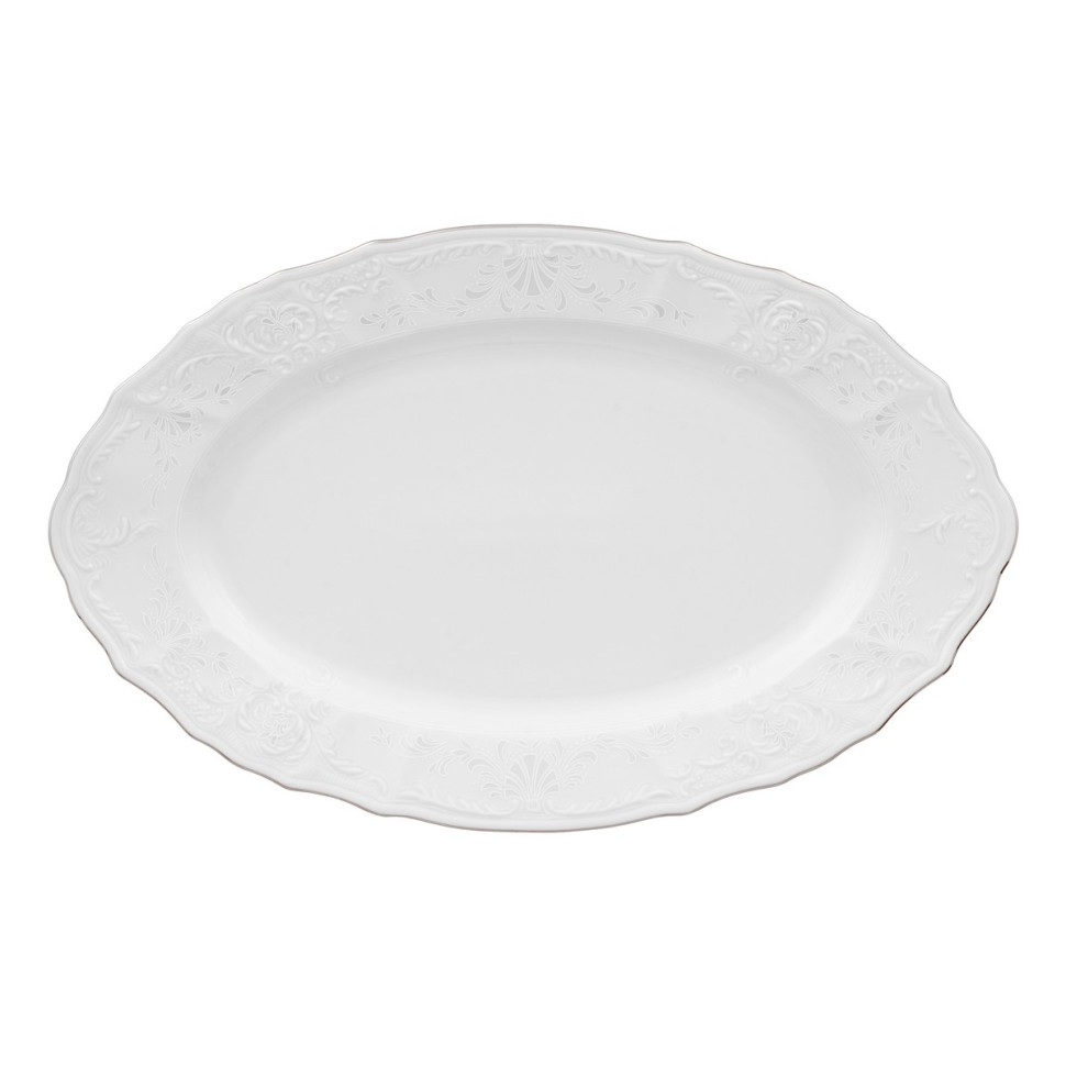Блюдо овальное 34см."Бернадот Платина 2021" Bernadotte
