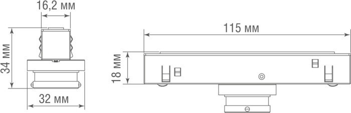 Адаптер для монтажа светильников Round Line Lamp Connector DLR B Donolux