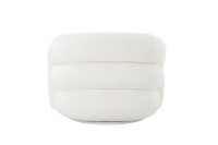 Кресло поворотное белое искусственный мех