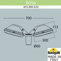 Уличный консольный светильник Guizeppe 4P2.000.G20.AYF1R Fumagalli