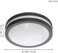 Настенный светильник уличный Locana-c 97237 Eglo Настенный светильник уличный Locana-c 97237 Eglo