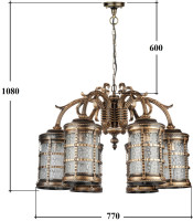 Уличный светильник подвесной BARSELONA 81270/6/16 GB Oasis Light