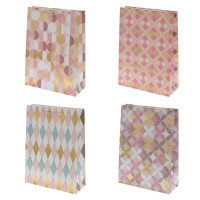 Пакет подарочный L (бумага 210г/м2, блок микс 12шт), L30 W12 H41,5 см, 4в.