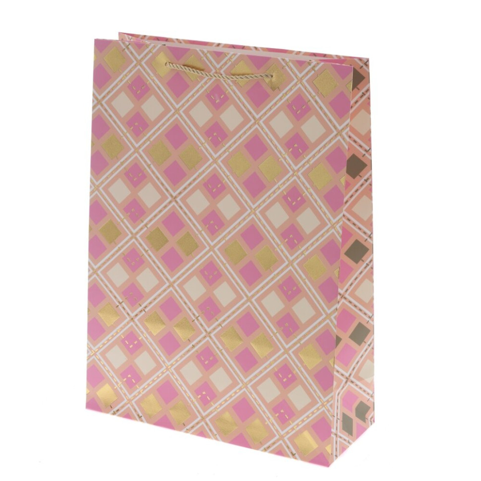 Пакет подарочный L (бумага 210г/м2, блок микс 12шт), L30 W12 H41,5 см, 4в.