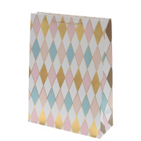 Пакет подарочный L (бумага 210г/м2, блок микс 12шт), L30 W12 H41,5 см, 4в.