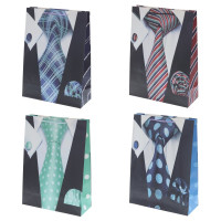 Пакет подарочный L (бумага 210г/м2, блок микс 12шт), L30 W12 H41,5 см, 4в.