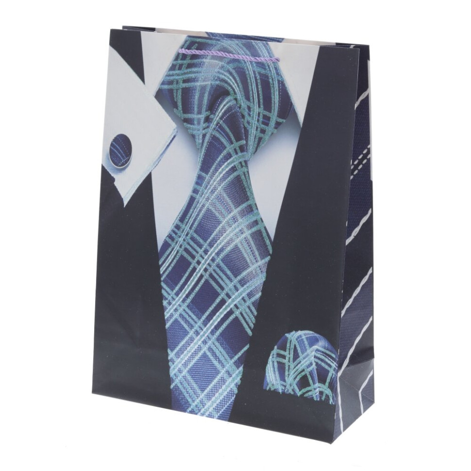 Пакет подарочный L (бумага 210г/м2, блок микс 12шт), L30 W12 H41,5 см, 4в.