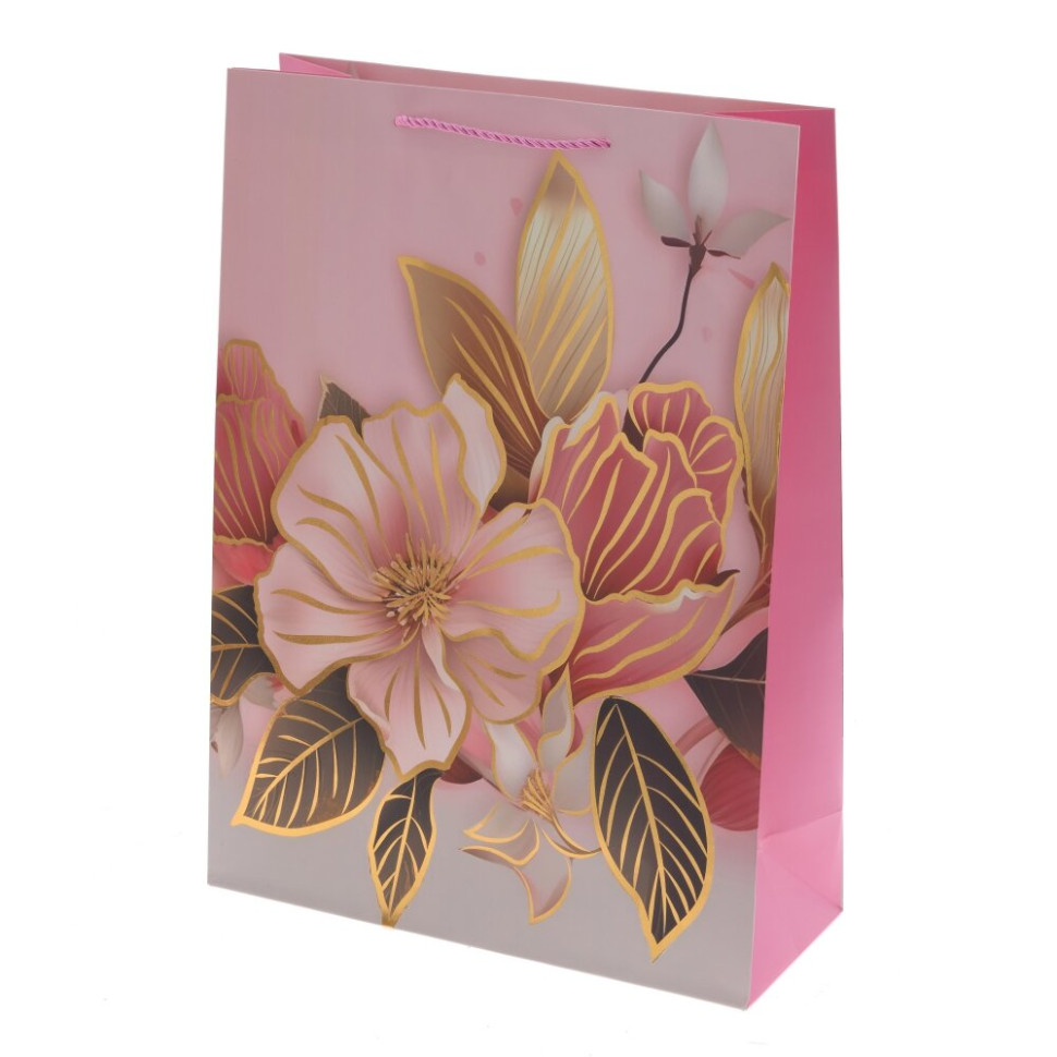 Пакет подарочный L (бумага 210г/м2, блок микс 12шт), L30 W12 H41,5 см, 4в.