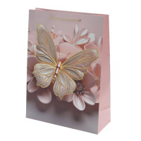 Пакет подарочный L (бумага 210г/м2, блок микс 12шт), L30 W12 H41,5 см, 4в.