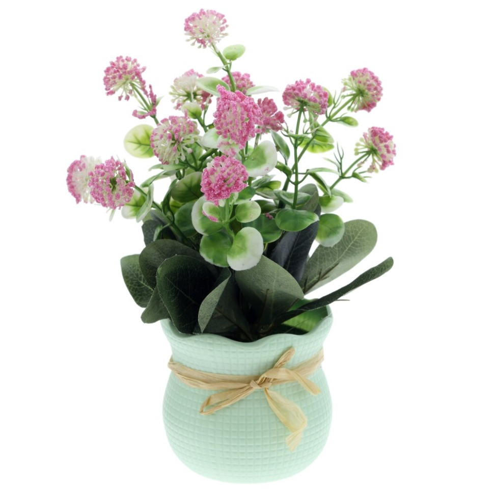 Цветочная композиция "Клевер", L15 W14 H25 см