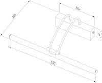 Подсветка для картин Simple MRL LED 10W 1011 IP20 никель Elektrostandard