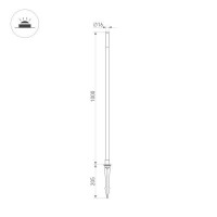 Ландшафтный светодиодный светильник Arlight KT-Canna-L1000-1W Warm3000 034163 Ландшафтный светодиодный светильник Arlight KT-Canna-L1000-1W Warm3000 034163